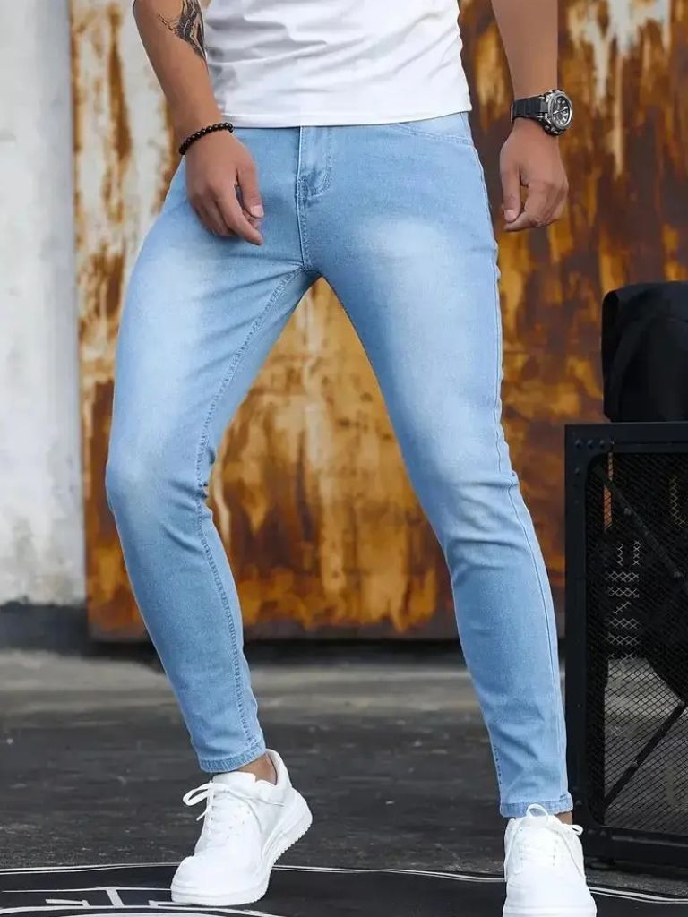 Stretchy Skinny Denim Jeans Trousers - Brooksfor