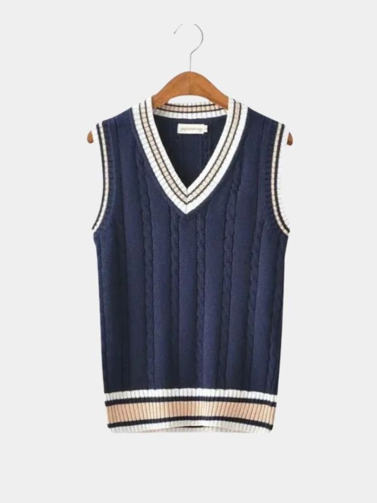 V Neck Elegant Knit Vest - Brooksfor