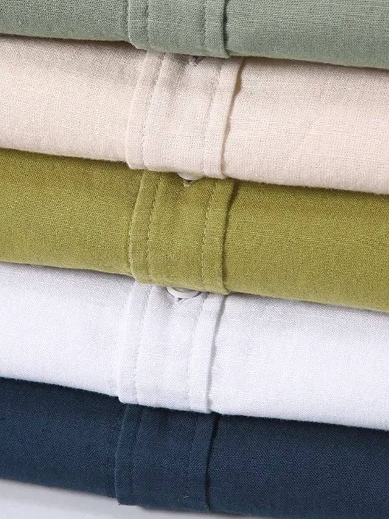 White Wellspring Linen T-Shirt - Brooksfor